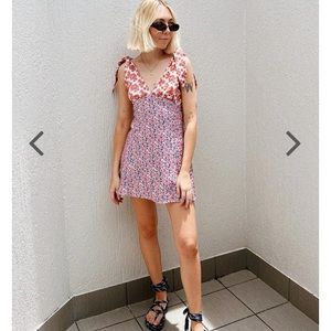 VRG GRL Postcards From Venice Bias Cut Mini Dress // Floral